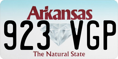 AR license plate 923VGP