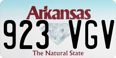 AR license plate 923VGV