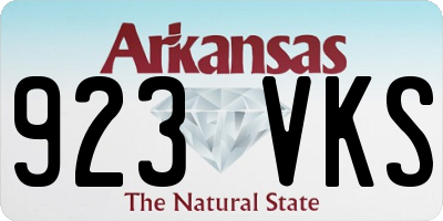AR license plate 923VKS
