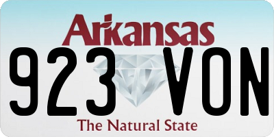 AR license plate 923VON