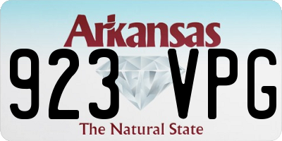 AR license plate 923VPG