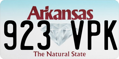 AR license plate 923VPK
