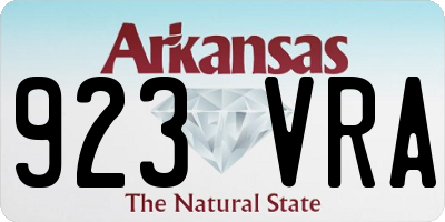 AR license plate 923VRA