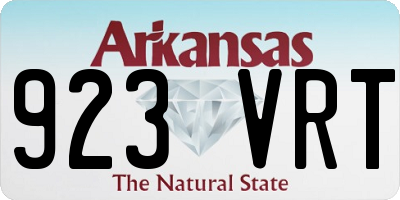 AR license plate 923VRT