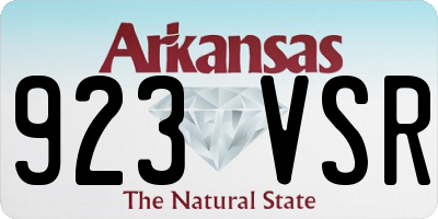 AR license plate 923VSR