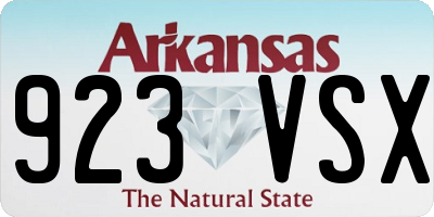 AR license plate 923VSX