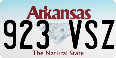 AR license plate 923VSZ