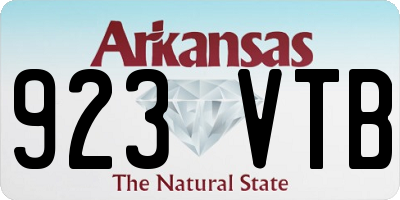 AR license plate 923VTB
