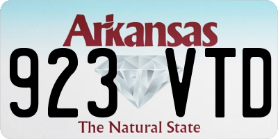 AR license plate 923VTD