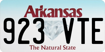 AR license plate 923VTE