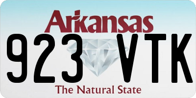 AR license plate 923VTK