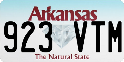 AR license plate 923VTM