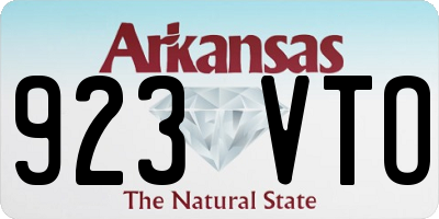 AR license plate 923VTO