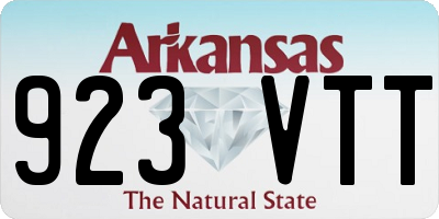 AR license plate 923VTT