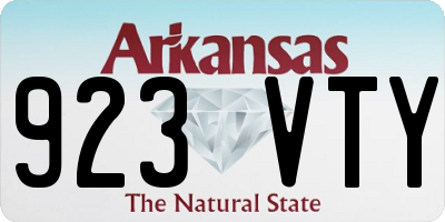 AR license plate 923VTY