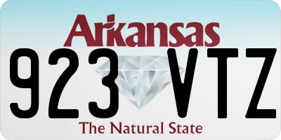 AR license plate 923VTZ