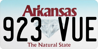 AR license plate 923VUE