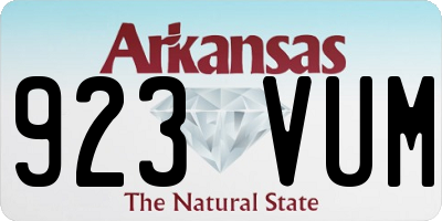 AR license plate 923VUM