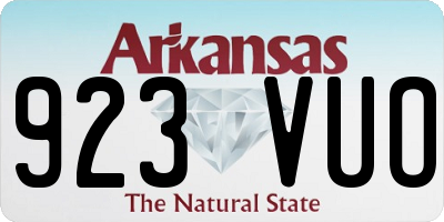 AR license plate 923VUO
