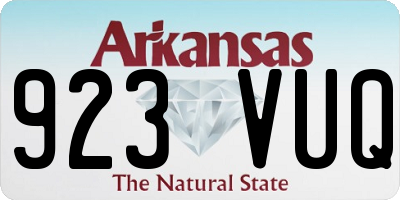 AR license plate 923VUQ