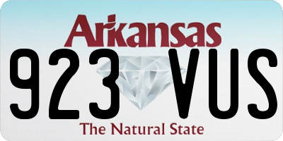 AR license plate 923VUS