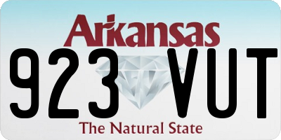 AR license plate 923VUT