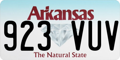AR license plate 923VUV
