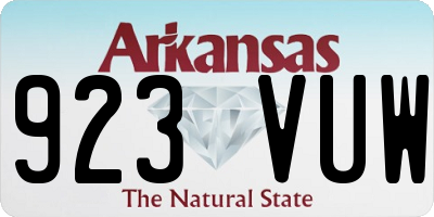 AR license plate 923VUW