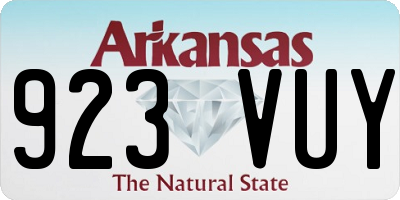 AR license plate 923VUY