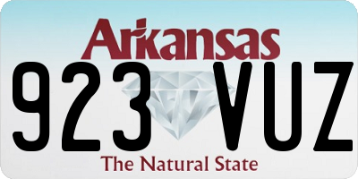 AR license plate 923VUZ