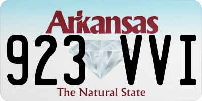 AR license plate 923VVI