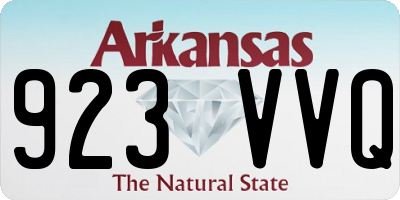 AR license plate 923VVQ
