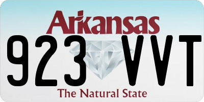 AR license plate 923VVT