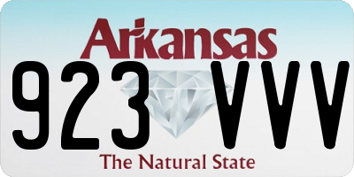 AR license plate 923VVV