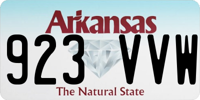 AR license plate 923VVW