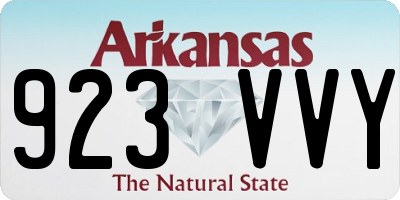 AR license plate 923VVY
