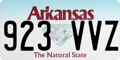 AR license plate 923VVZ