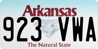 AR license plate 923VWA