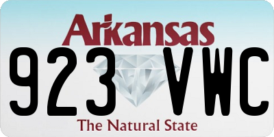 AR license plate 923VWC