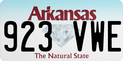 AR license plate 923VWE