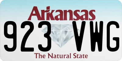 AR license plate 923VWG