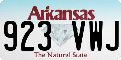 AR license plate 923VWJ