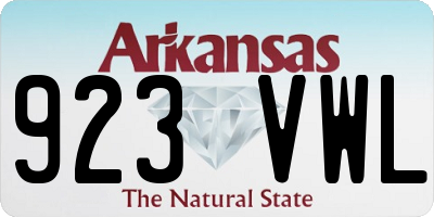 AR license plate 923VWL