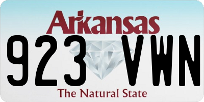AR license plate 923VWN