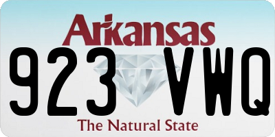 AR license plate 923VWQ