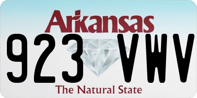 AR license plate 923VWV
