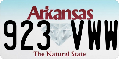 AR license plate 923VWW