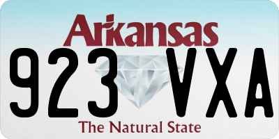 AR license plate 923VXA