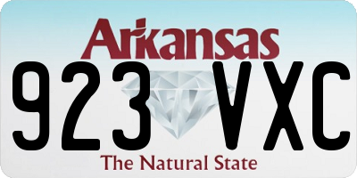 AR license plate 923VXC