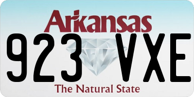 AR license plate 923VXE